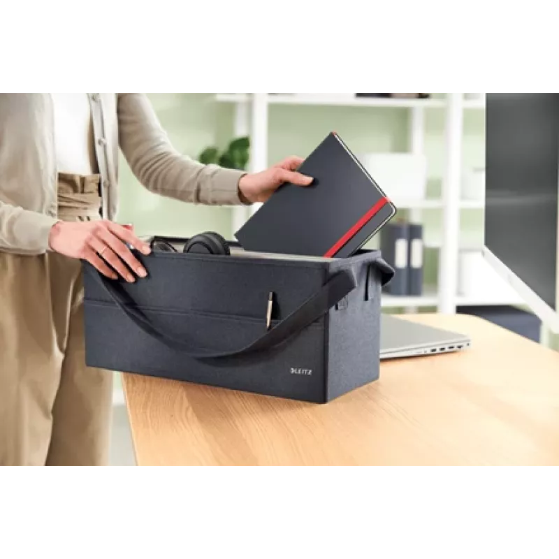 Leitz Fabric Hot Desking Arbeitstasche, Stoff, einfarbig, Stoff, Reißverschluss, Unisex, 465 mm