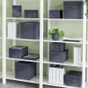 Leitz Stoff-Aufbewahrungsbox mit Deckel, medium, 2er-Packung, Aufbewahrungsbox, Blau, Rechteckig, Stoff, Monochrom, Stoff