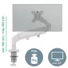 Leitz Ergo platzsparender Einzelmonitorarm, Klemme/Tischdurchführung, 9 kg, 43,2 cm (17 Zoll), 81,3 cm (32 Zoll), 100 x 100 mm, Grau