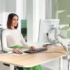 Leitz Ergo platzsparender Einzelmonitorarm, Klemme/Tischdurchführung, 9 kg, 43,2 cm (17 Zoll), 81,3 cm (32 Zoll), 100 x 100 mm, Grau