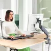 Leitz Ergo Platzsparender Einzelmonitorarm, 9 kg, 43,2 cm (17 Zoll), 81,3 cm (32 Zoll), 75 x 100 mm, Höhenverstellung, Grau
