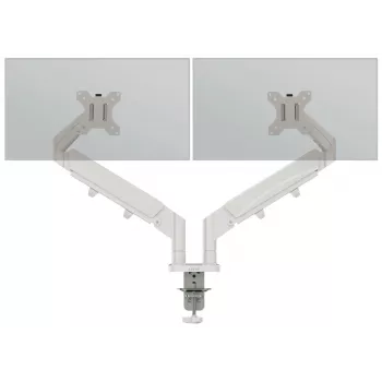 Leitz Ergo Space Saving Dual Monitor Arm, Clamp/Grommet, 18 kg, 43,2 cm (17 Zoll), 81.3 cm (32 Zoll), 100 x 100 mm, Grau