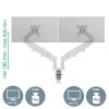 Leitz Ergo Space Saving Dual Monitor Arm, Clamp/Grommet, 18 kg, 43,2 cm (17 Zoll), 81.3 cm (32 Zoll), 100 x 100 mm, Grau