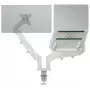 Leitz Ergo Space Saving Dual Monitor & Laptop Arm, Clamp/Grommet, 9 kg, 33 cm (13 Zoll), 81,3 cm (32 Zoll), 100 x 100 mm, Grau