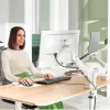 Leitz Ergo Space Saving Dual Monitor & Laptop Arm, Clamp/Grommet, 9 kg, 33 cm (13 Zoll), 81,3 cm (32 Zoll), 100 x 100 mm, Grau