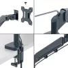 Leitz Ergo Platzsparender Dual-Monitor- & Laptop-Arm, Klemme/Tischdurchführung, 18 kg, 43,2 cm (17 Zoll), 81,3 cm (32 Zoll), 100 x 100 mm, Dunkelgrau