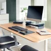 Leitz Ergo Verstellbarer Monitorständer, Freistehend, 68,6 cm (27 Zoll), Höhenverstellung, Grau