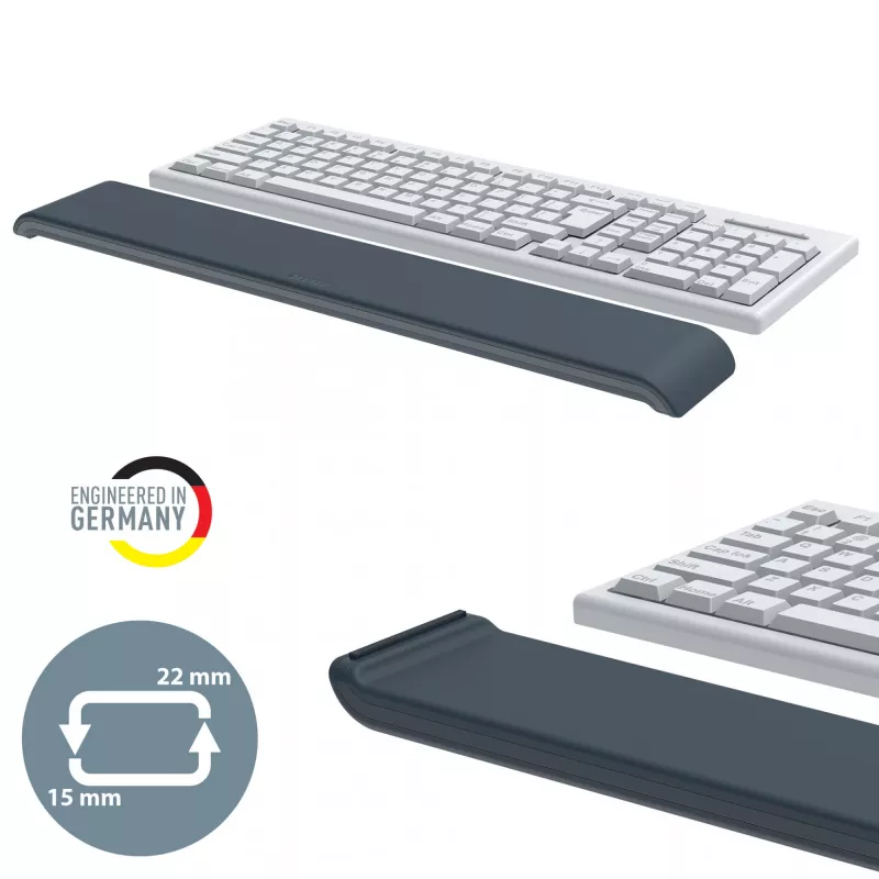 Leitz Ergo Einstellbare Tastatur-Handgelenkauflage, Dunkelgrau, 71 mm, 437 mm, 22 mm, 1 Stück