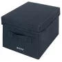 Leitz Stoff-Aufbewahrungsbox mit Deckel klein, 2er-Packung, Aufbewahrungsbox, Blau, Rechteckig, Stoff, Monochrom, Stoff