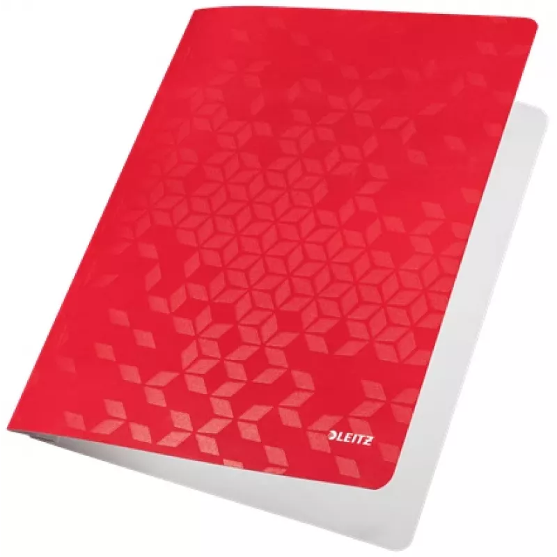 Leitz WOW Flachmappe A4, Konventioneller Aktenordner, A4, Karton, Rot, Querformat/Hochformat, 60 Blatt