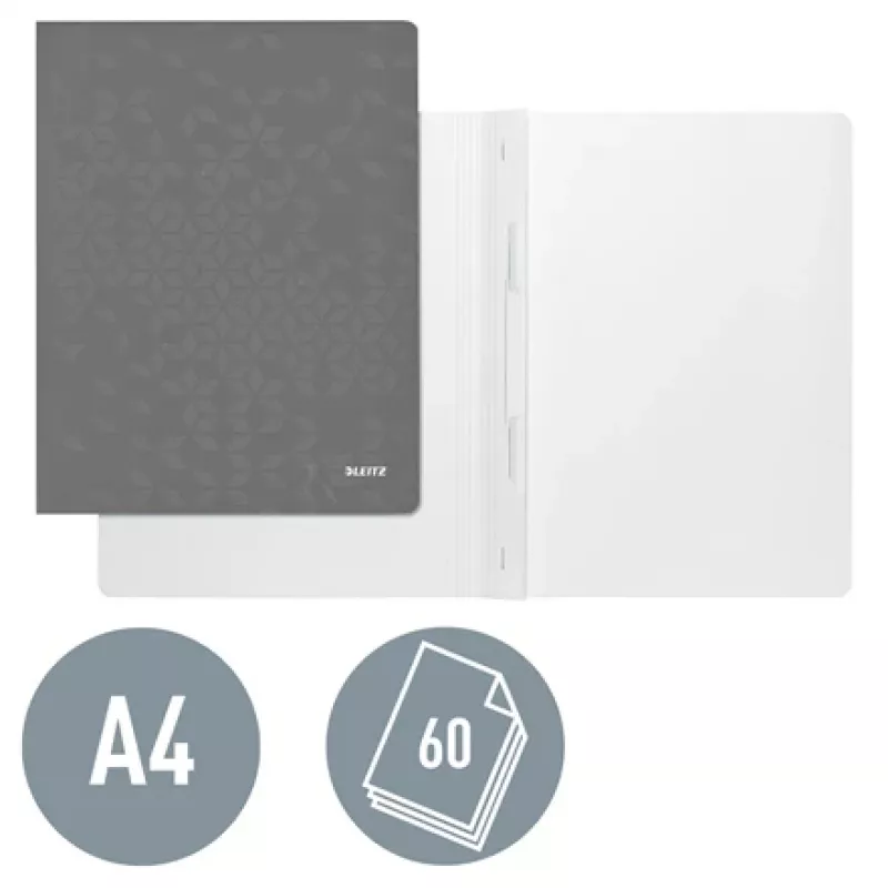 Leitz WOW Flachmappe A4, Konventioneller Aktenordner, A4, Karton, Rot, Querformat/Hochformat, 60 Blatt