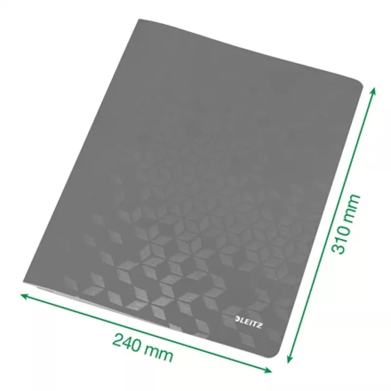 Leitz WOW Flachmappe A4, Konventioneller Aktenordner, A4, Karton, Rot, Querformat/Hochformat, 60 Blatt