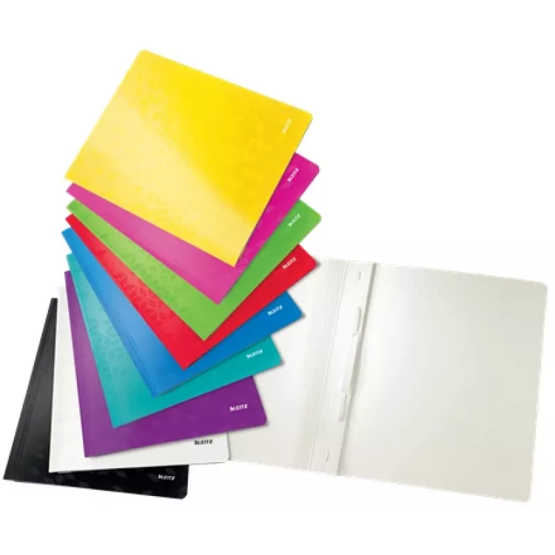 Leitz WOW Flachmappe A4, Konventioneller Aktenordner, A4, Karton, Rot, Querformat/Hochformat, 60 Blatt