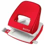 Leitz Locher WOW 5008 Metall 2-fach / 30 Blatt, 30 Blatt, Rot, Weiß, Metall, 8 cm, 5,5 mm, A6