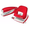 Leitz Locher WOW 5008 Metall 2-fach / 30 Blatt, 30 Blatt, Rot, Weiß, Metall, 8 cm, 5,5 mm, A6