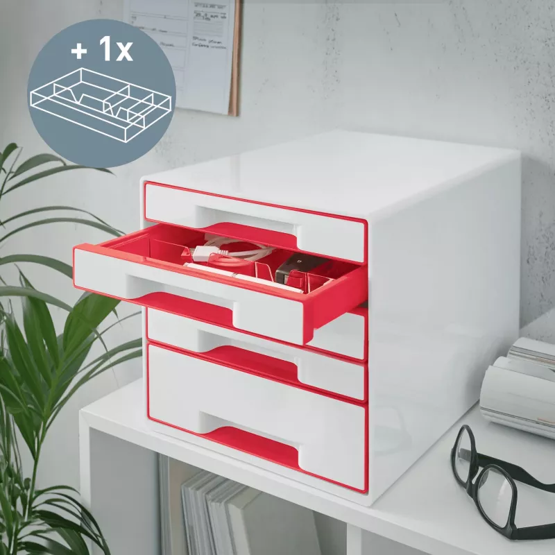Leitz Schubladenschrank WOW Cube 5 Schubladen, 5 Schublade(n), Kunststoff, 270 mm, 287 mm, 363 mm, 3,59 kg