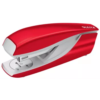 Leitz Heftgerät WOW 5502 Metall 30 Blatt Blister, 30 Blatt, Rot, 24/6, Metall, Kunststoff, 80 g/m², 4 cm
