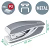 Leitz Heftgerät & Locher Set Mini WOW, 10 Blatt, Rot, P2, Metall, 80 g/m², 3,5 cm