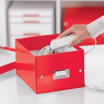 Leitz Click & Store WOW Kleine Aufbewahrungsbox, Aufbewahrungsbox, Rot, Rechteckig, Karton, Monochromatisch, Innenbereich