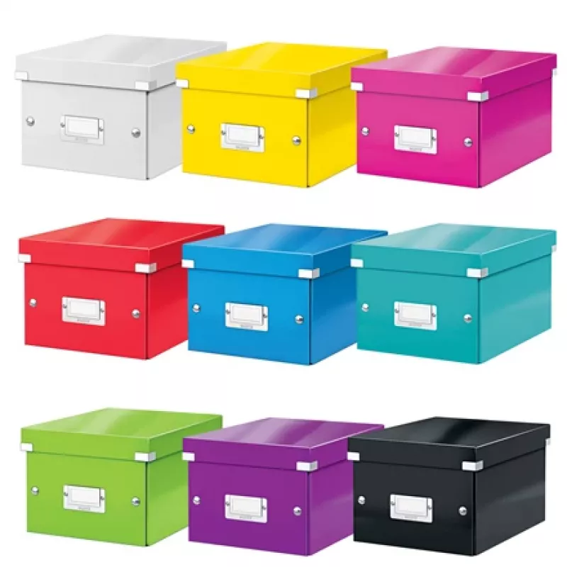 Leitz Click & Store WOW Kleine Aufbewahrungsbox, Aufbewahrungsbox, Rot, Rechteckig, Karton, Monochromatisch, Innenbereich