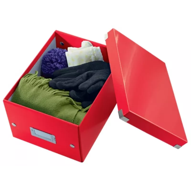 Leitz Click & Store WOW Kleine Aufbewahrungsbox, Aufbewahrungsbox, Rot, Rechteckig, Karton, Monochromatisch, Innenbereich