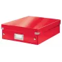 Leitz Click & Store WOW Medium Organiser Box, Aufbewahrungsbox, Rot, Rechteckig, Karton, Monochromatisch, Innenbereich