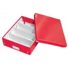 Leitz Click & Store WOW Medium Organiser Box, Aufbewahrungsbox, Rot, Rechteckig, Karton, Monochromatisch, Innenbereich