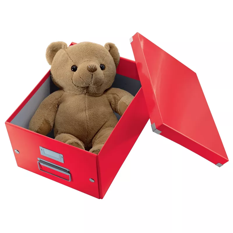 Leitz Box Click & Store WOW Cube Large Aufbewahrungsbox, Aufbewahrungsbox, Rot, Rechteckig, Karton, Monochromatisch, Innenbereich