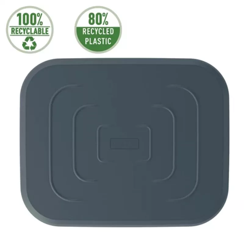 Leitz Ergo verstellbare Schreibtisch-Fußstütze, 80 % recyceltes Plastik, Grau, recyceltes Plastik, 34 cm, 42 cm, 340 mm, 420 mm