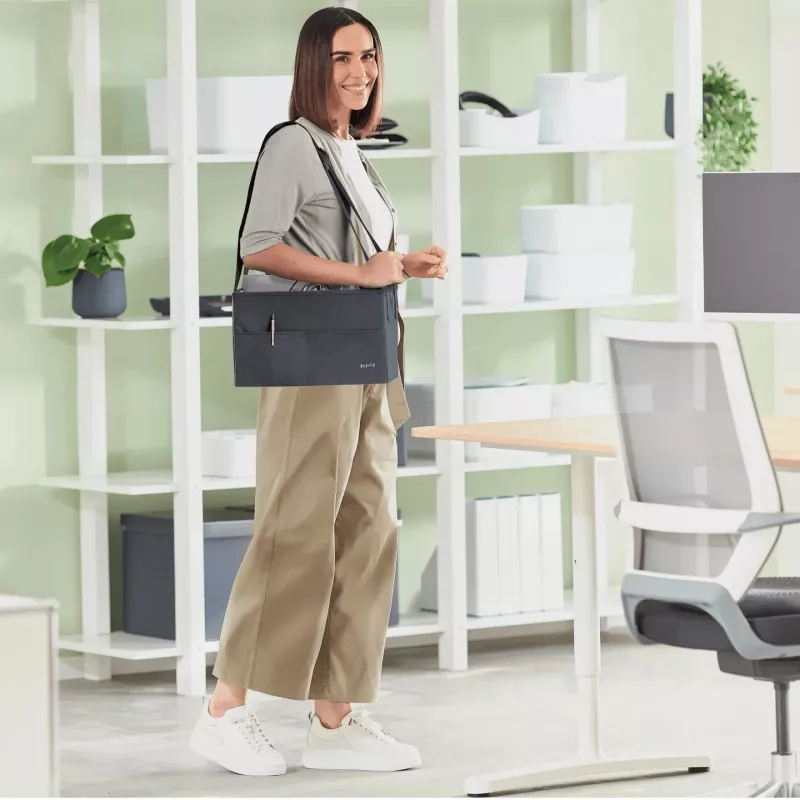 Leitz Fabric Compact Hot Desking Work Bag, Stoff, Monochromatisch, Unisex, 355 mm, 200 mm, 210 mm