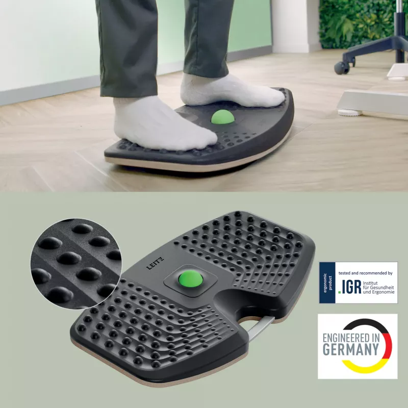 Leitz Ergo Active Balance Board, Balance-Board, Dunkelgrau, 200 kg, -14 - 14°, 540 mm, 310 mm