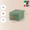 Leitz Puro Aufbewahrungsbox mit Deckel, klein, 7 l, 100 % Recyclingkarton, 2er-Pack