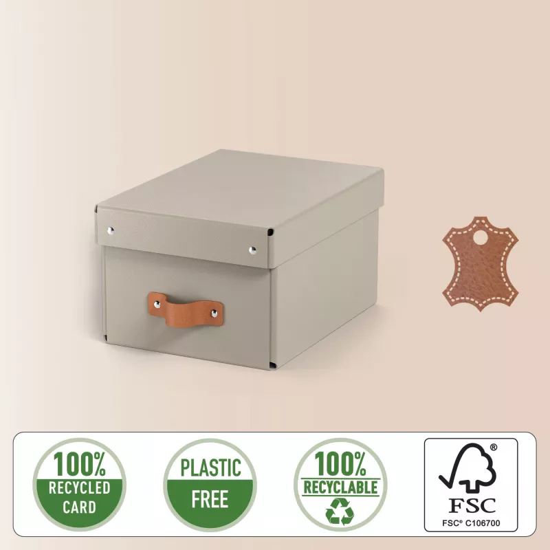 Leitz Puro Aufbewahrungsbox mit Deckel, klein, 7L, 100% Recyclingkarton, 2er-Pack