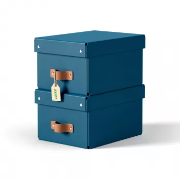 Leitz Puro Aufbewahrungsbox mit Deckel, klein, 7 L, 100 % Recyclingkarton, 2er-Pack