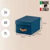 Leitz Puro Aufbewahrungsbox mit Deckel, klein, 7 L, 100 % Recyclingkarton, 2er-Pack