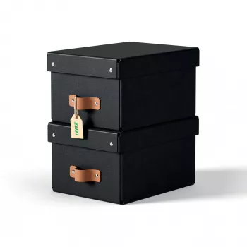 Leitz Puro Aufbewahrungsbox mit Deckel, klein, 7L, 100% recycelter Karton, 2er-Pack