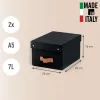 Leitz Puro Aufbewahrungsbox mit Deckel, klein, 7L, 100% recycelter Karton, 2er-Pack