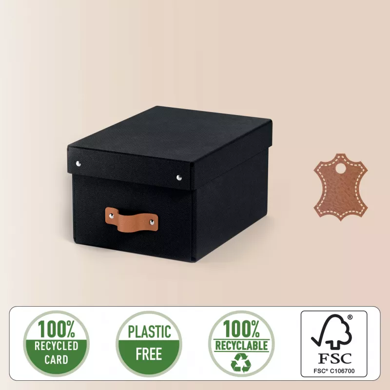 Leitz Puro Aufbewahrungsbox mit Deckel, klein, 7L, 100% recycelter Karton, 2er-Pack