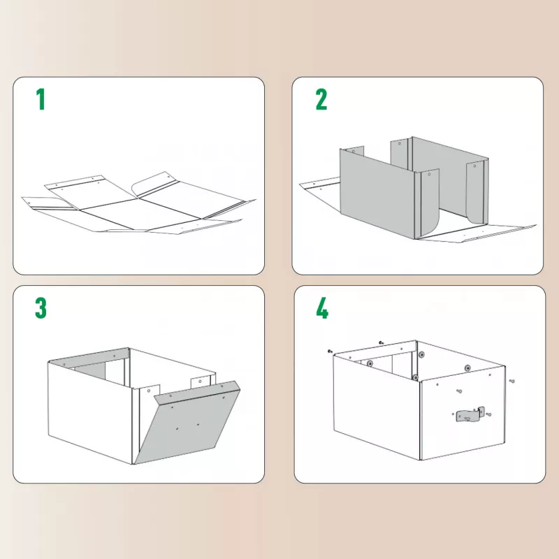 Leitz Puro Aufbewahrungsbox mit Deckel, mittelhoch, 8 L, 100 % recycelte Pappe, 2er-Pack