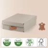 Leitz Puro Aufbewahrungsbox mit Deckel, mittel niedrig, 8L, 100% recycelte Pappe, 2er-Pack