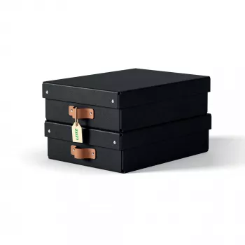 Leitz Puro Aufbewahrungsbox mit Deckel, mittelhoch, 8L, 100% recycelter Karton, 2er-Pack