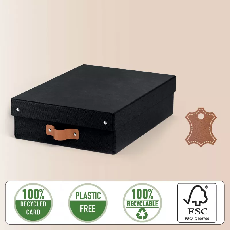 Leitz Puro Aufbewahrungsbox mit Deckel, mittelhoch, 8L, 100% recycelter Karton, 2er-Pack