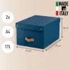 Leitz Puro Aufbewahrungsbox mit Deckel, mittelgroß, 17 L, 100 % Recyclingkarton, 2er-Pack
