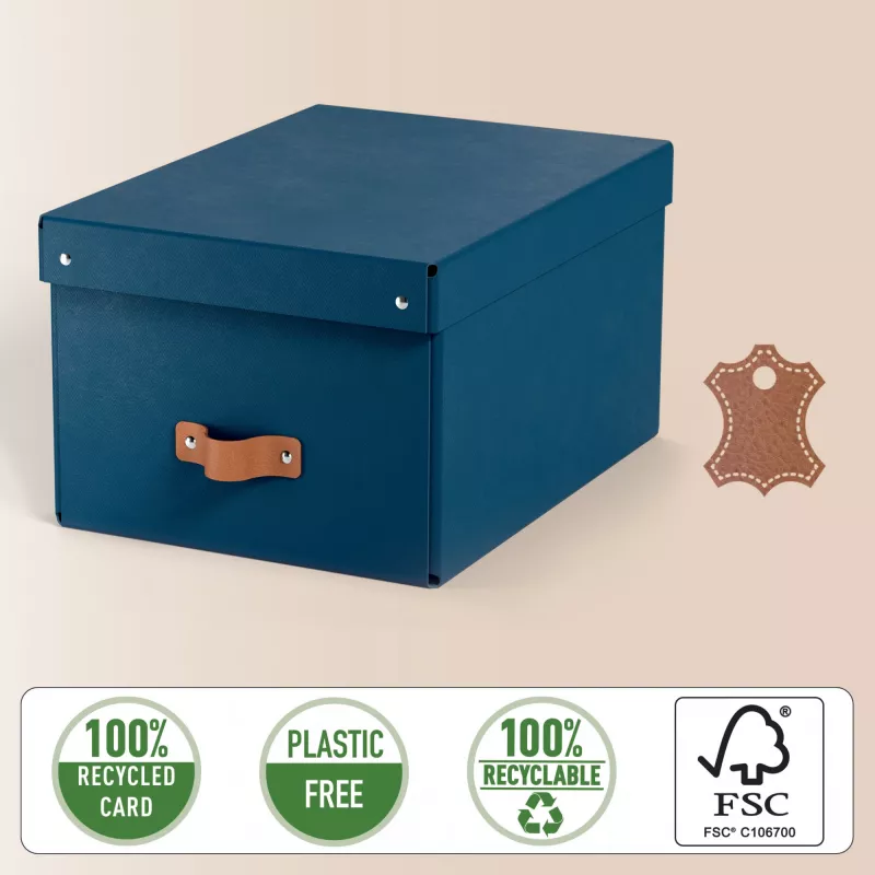 Leitz Puro Aufbewahrungsbox mit Deckel, mittelgroß, 17 L, 100 % Recyclingkarton, 2er-Pack