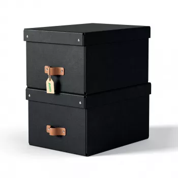 Leitz Puro Aufbewahrungsbox mit Deckel, mittel, 17 l, 100 % recycelter Karton, 2 Stück