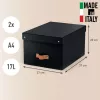 Leitz Puro Aufbewahrungsbox mit Deckel, mittel, 17 l, 100 % recycelter Karton, 2 Stück