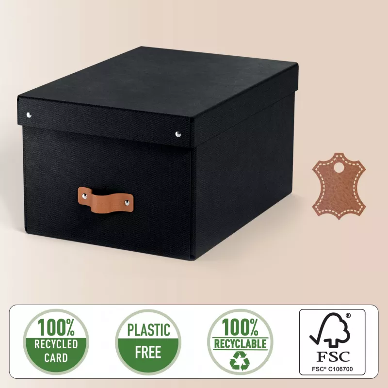 Leitz Puro Aufbewahrungsbox mit Deckel, mittel, 17 l, 100 % recycelter Karton, 2 Stück