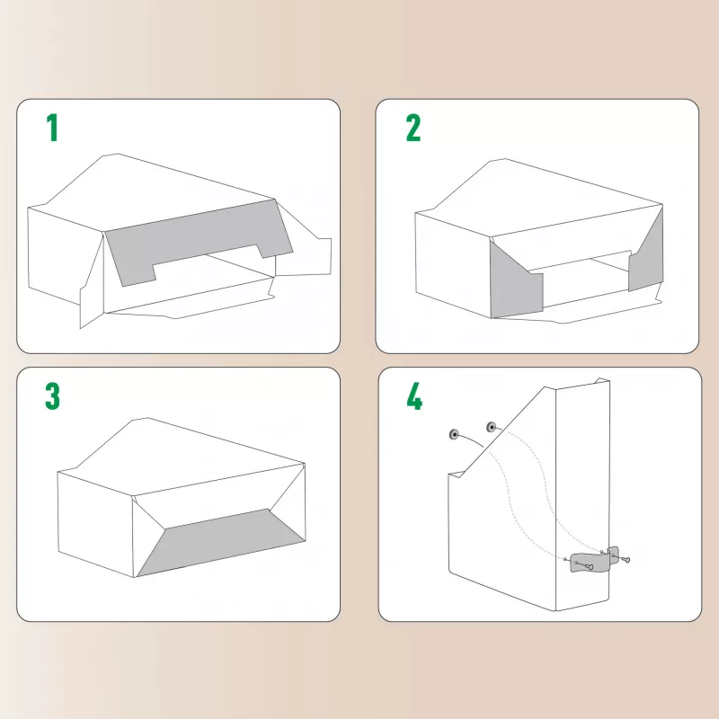 Leitz Puro Zeitschriftensammler, 100% Recyclingkarton, 2er-Pack, Grün, Karton, 100 mm, 260 mm, 310 mm, 310 g