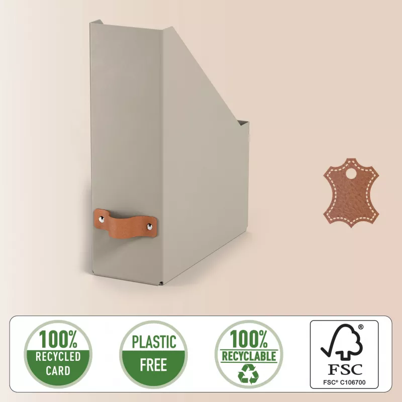 Leitz Puro Zeitschriftensammler, 100% recycelte Pappe, 2er-Pack, Beige, Karton, 100 mm, 260 mm, 310 mm, 310 g