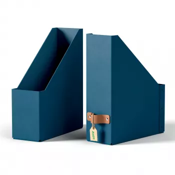 Leitz Puro Zeitschriftensammler, 100% Recyclingkarton, 2er-Pack, Blau, Karton, 100 mm, 260 mm, 310 mm, 310 g